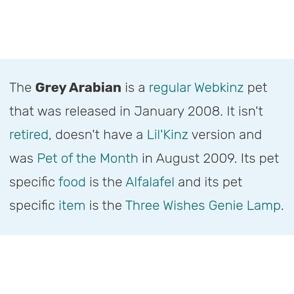 Webkinz Grey Arabian HM098 No Code - Picture 5 of 5